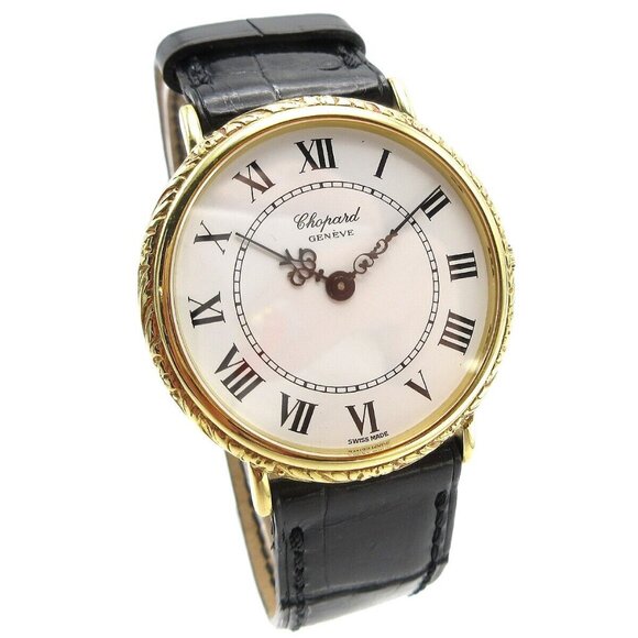 Chopard Ref.1058 Classic Watch Manual-winding 18KYG Gold Black - Picture 1 of 1